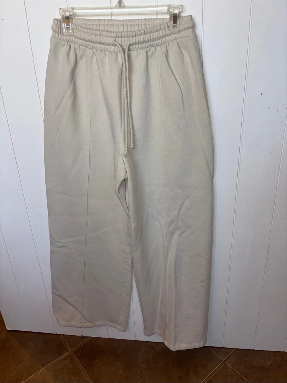 Zara wide leg cream sweat set! Medium - Picture 7 of 9